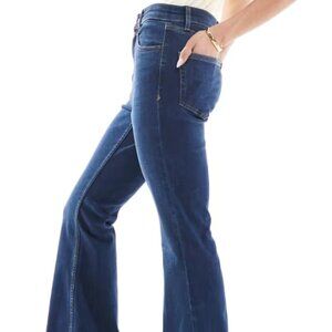 Blue Topshop Bell-Bottom Jeans